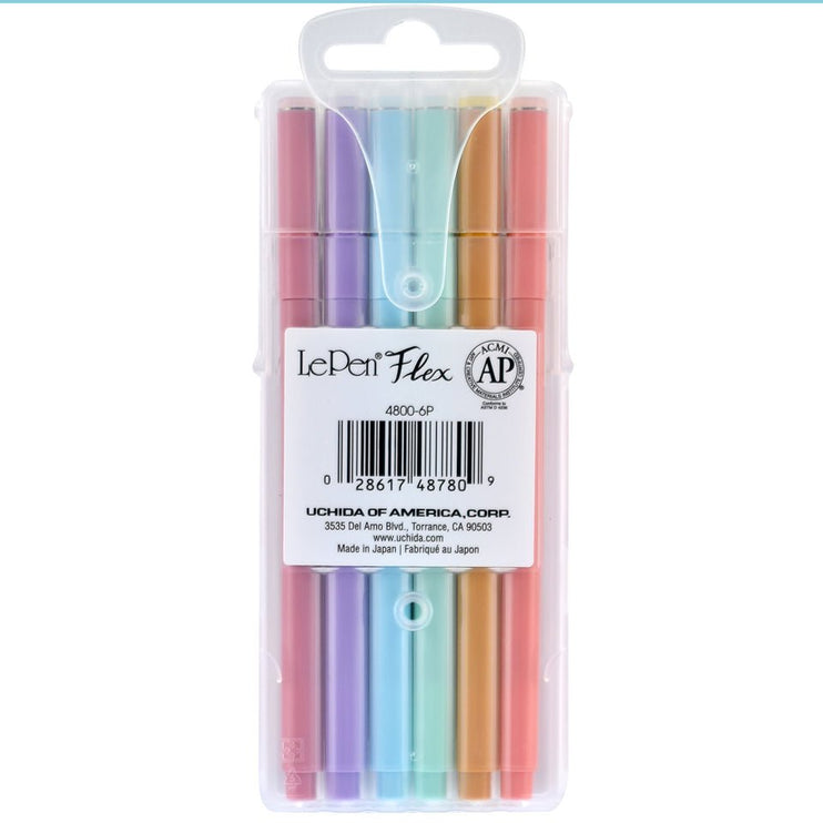 Le Pen Flex Brushpens - Set de 6 - Pastel - ColorSwatch