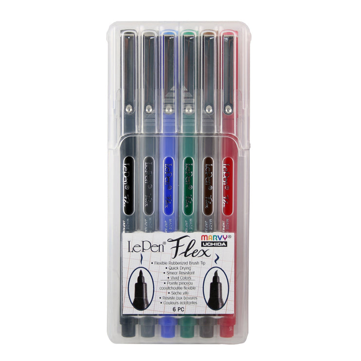 Le Pen Flex Brushpens - Set de 6 - Primary - ColorSwatch