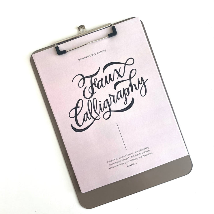 Lettering para Principiantes - Hojas Individuales con Tabla - ColorSwatch