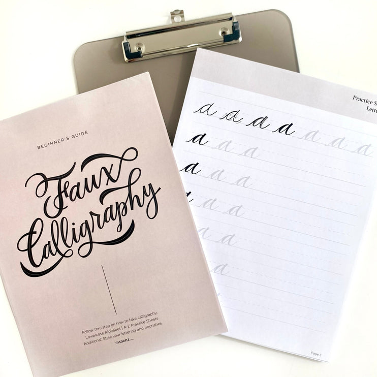 Lettering para Principiantes - Hojas Individuales con Tabla - ColorSwatch