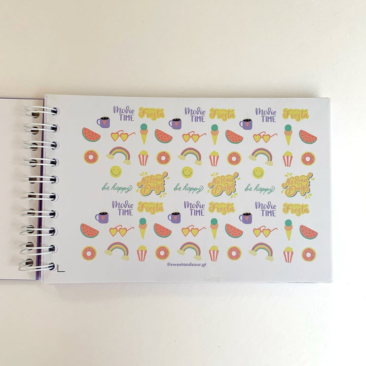 Libreta Espiral - No Bad Days + Stickers - ColorSwatch