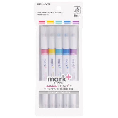 Mark+ Resaltadores Doble Punta - Set de 5 - ColorSwatch