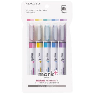 Mark+ Resaltadores Doble Tono - Set de 5 - ColorSwatch