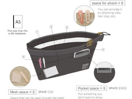 Mesh Carry Pouch - Bolsa Multiusos - Charcoal - ColorSwatch