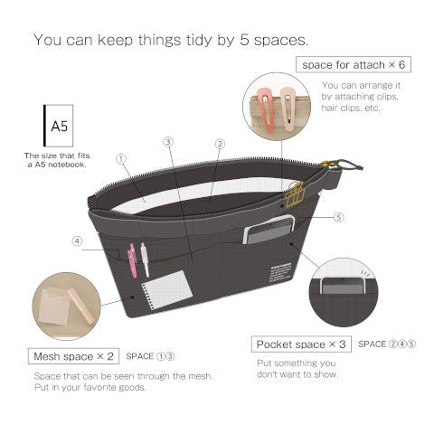 Mesh Carry Pouch - Bolsa Multiusos - Charcoal - ColorSwatch