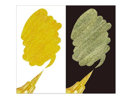 Dual Metallic Glitter Brush Pen - (Unidad)