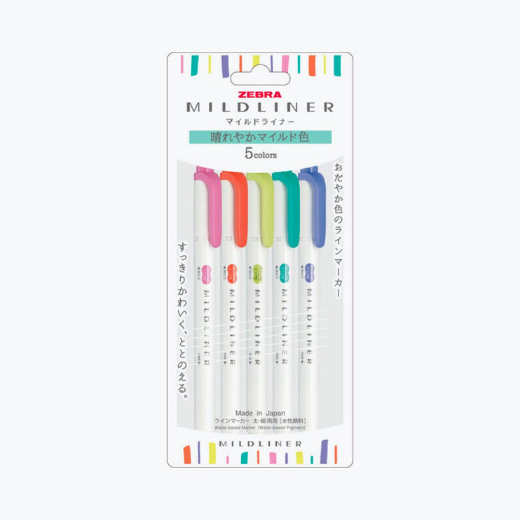 Mildliner - Set 5 - Bright - ColorSwatch