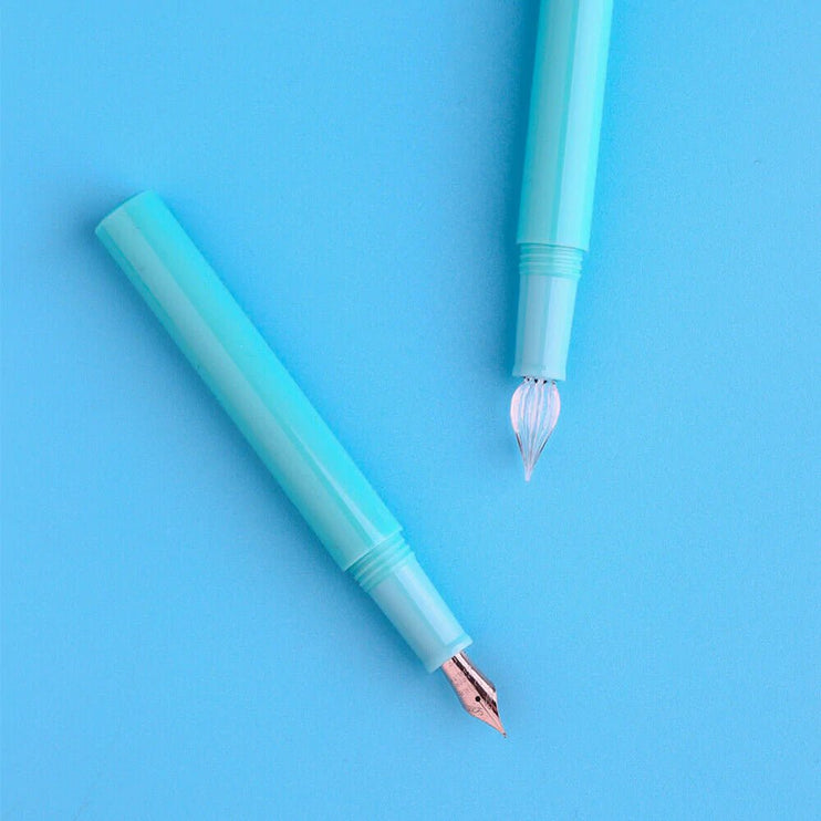 N6 Glass Dip Pen/Fountain Pen - Celeste Opaco - ColorSwatch