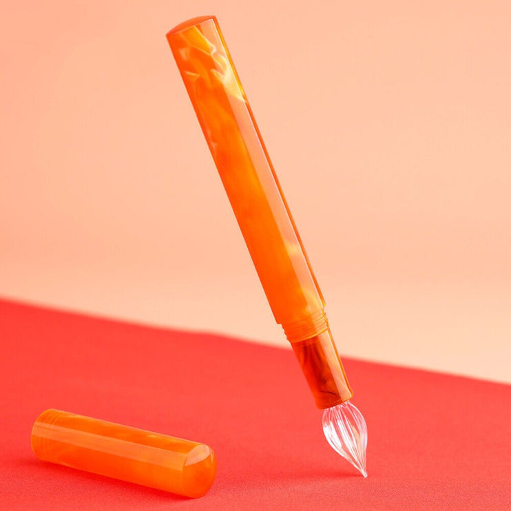 N6 Glass Dip Pen/Fountain Pen - Naranja - ColorSwatch