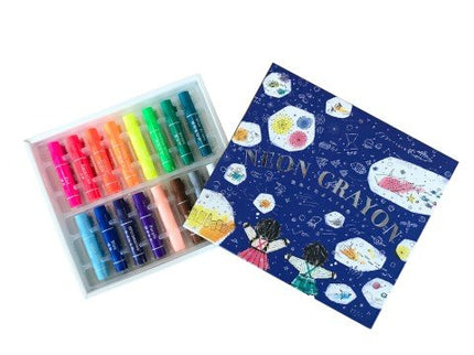 Neon Gel Crayons - 16 Colores - ColorSwatch