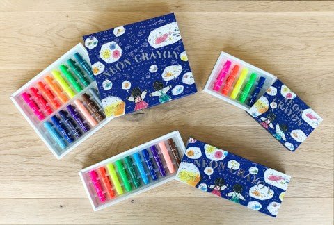 Neon Gel Crayons - 16 Colores - ColorSwatch