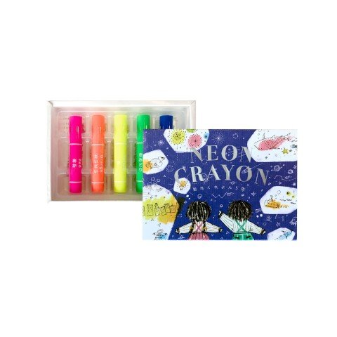 Neon Gel Crayons - 5 Colores - ColorSwatch