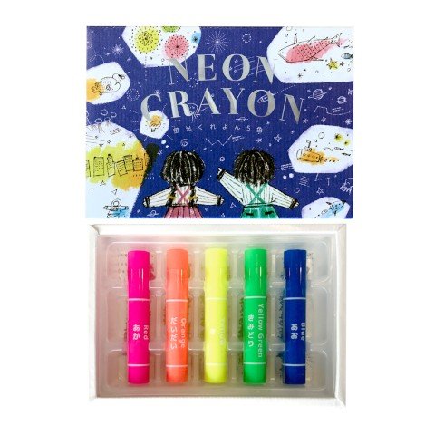 Neon Gel Crayons - 5 Colores - ColorSwatch