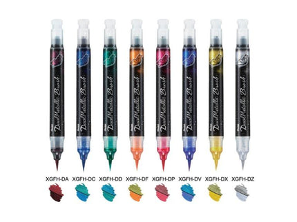 Dual Metallic Glitter Brush Pen - (Unidad)