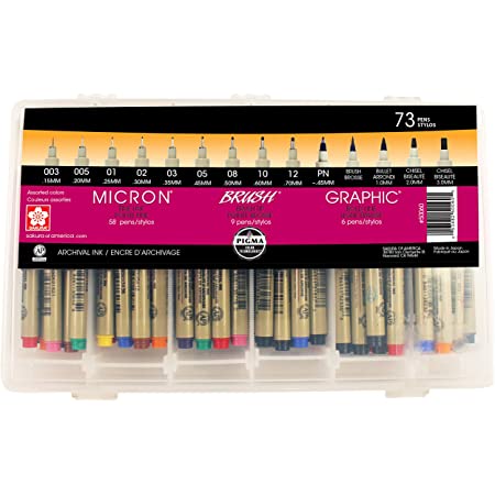 Pigma Micron - Set de 73 piezas - ColorSwatch