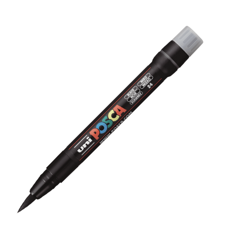 Posca Brush - PCF - 350 - Negro - ColorSwatch
