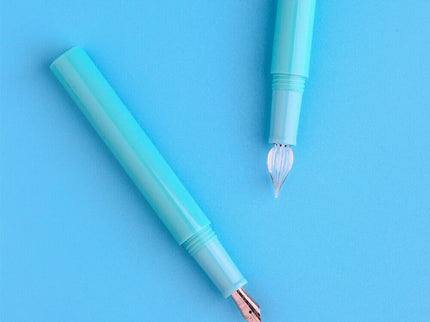 N6 Glass Dip Pen/Fountain Pen - Celeste Opaco
