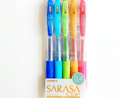 Sarasa Clip - 0.4mm - Set de 5 - ColorSwatch