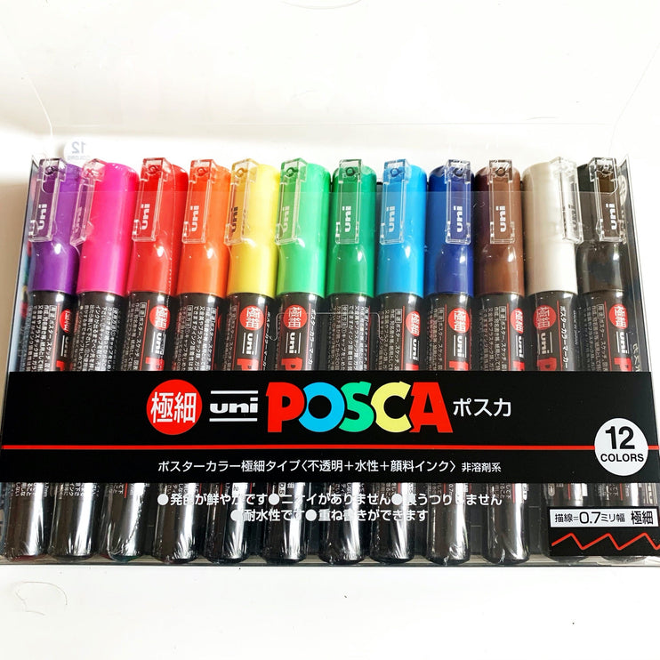 Set de 12 Posca PC - 1M - Basic - ColorSwatch