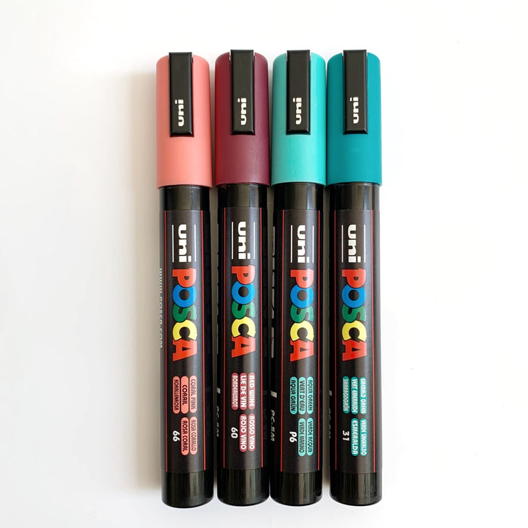 Set de 4 Posca PC - 5M - Contrast - ColorSwatch