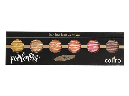 Set de 6 Acuarelas Perladas - Earth - ColorSwatch
