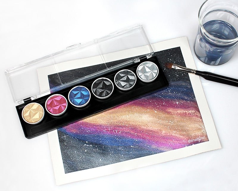 Set de 6 Acuarelas Perladas - Galaxy - ColorSwatch