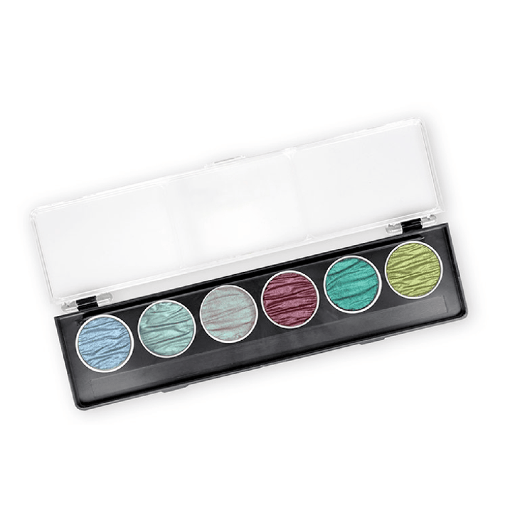 Set de 6 Acuarelas Perladas - Paradise - ColorSwatch