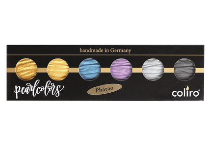 Set de 6 Acuarelas Perladas - Pharao - ColorSwatch