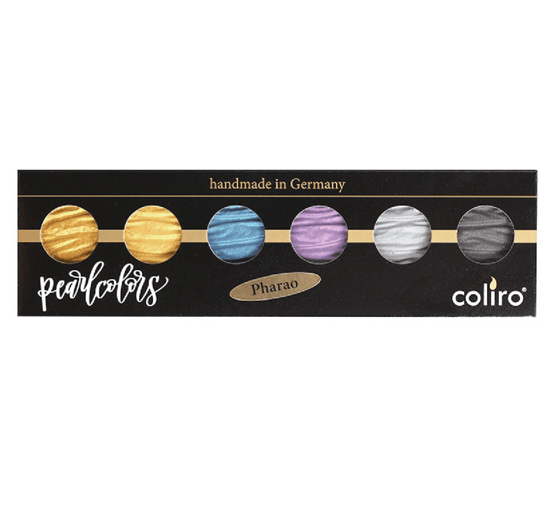 Set de 6 Acuarelas Perladas - Pharao - ColorSwatch
