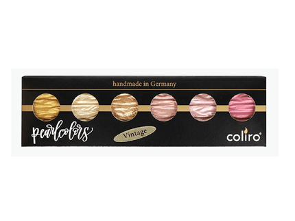 Set de 6 Acuarelas Perladas - Vintage - ColorSwatch