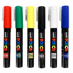 Set de 6 Posca PC - 1M - Basic - ColorSwatch