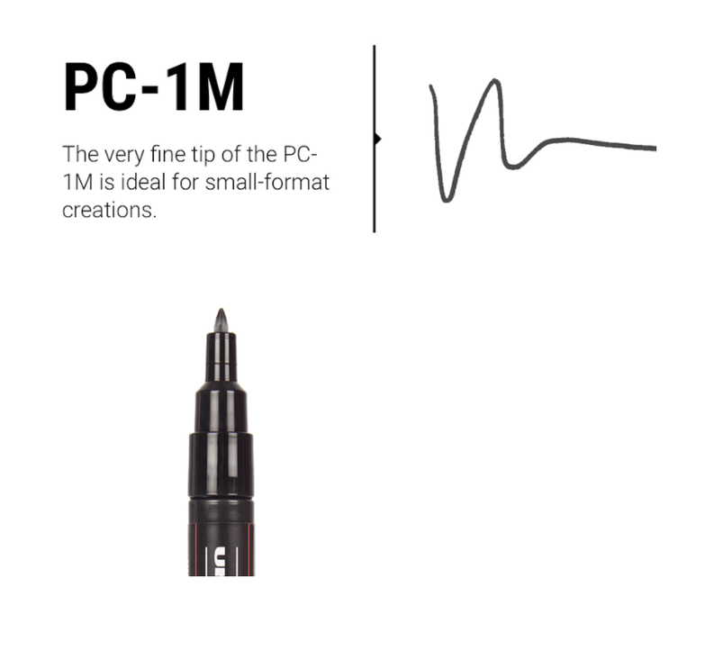 Set de 8 Posca PC - 1M - Basic - ColorSwatch