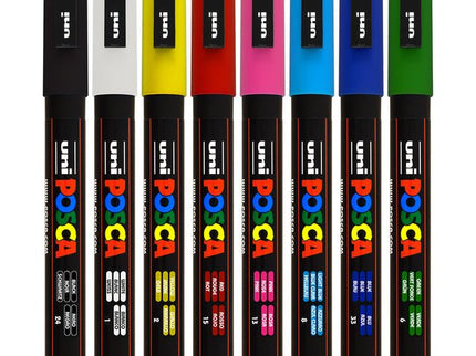 Set de 8 Posca PC - 3M - Basic - ColorSwatch