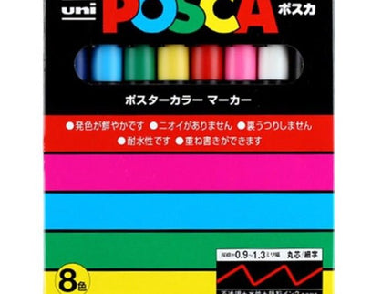 Set de 8 Posca PC - 3M - Basic - ColorSwatch