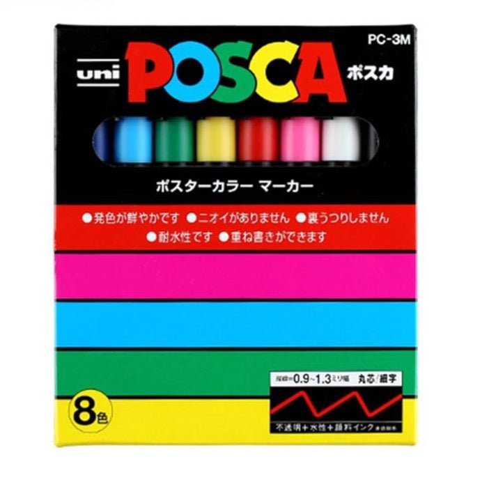 Set de 8 Posca PC - 3M - Basic - ColorSwatch