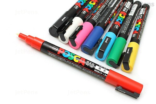 Set de 8 Posca PC - 3M - Basic - ColorSwatch