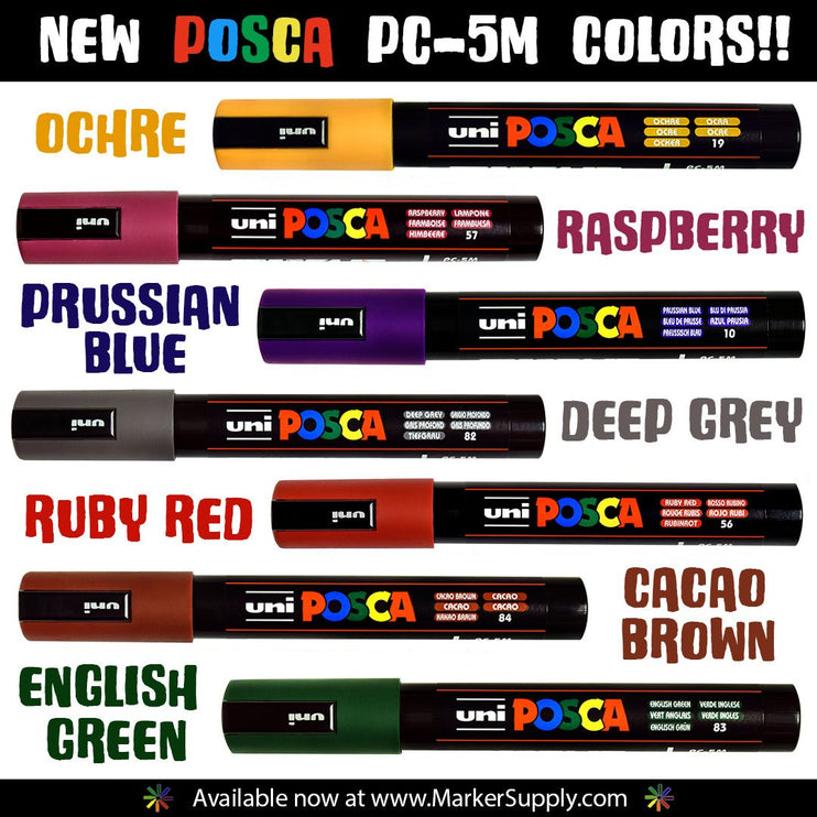 Set de 8 Posca PC - 5M - RETRO - ColorSwatch