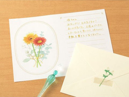 Set de Cartas y Sobres + Stickers - Flores - ColorSwatch