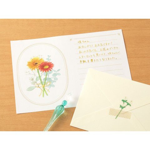 Set de Cartas y Sobres + Stickers - Flores - ColorSwatch