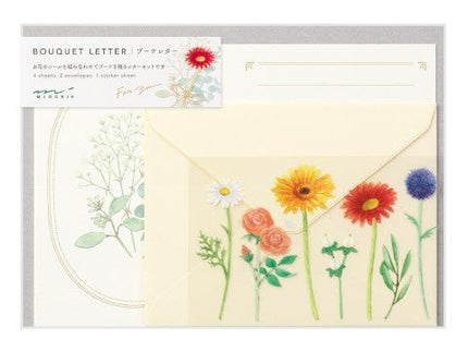 Set de Cartas y Sobres + Stickers - Flores - ColorSwatch