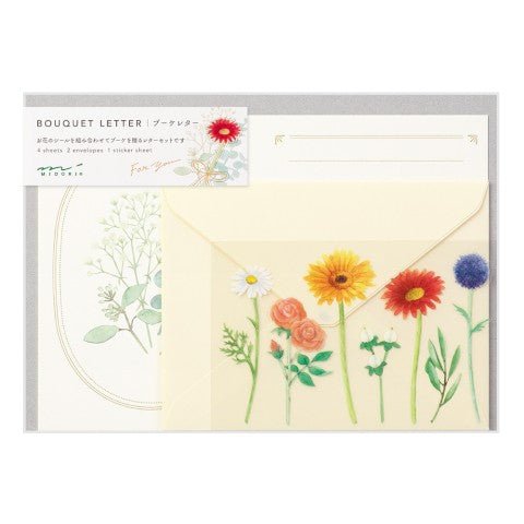 Set de Cartas y Sobres + Stickers - Flores - ColorSwatch
