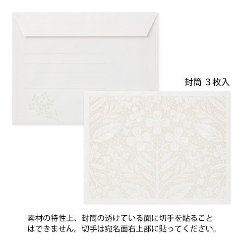 Set de Cartas y Sobres Translúcidos - Floral Rosado - ColorSwatch