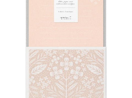 Set de Cartas y Sobres Translúcidos - Floral Rosado - ColorSwatch