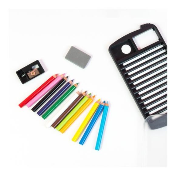 Set de Mini Crayones + Borrador y Sacapuntas - ColorSwatch
