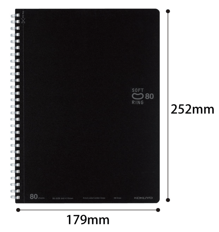 Soft Ring Notebook B5 - 80 hojas - Líneas - Kraft - ColorSwatch