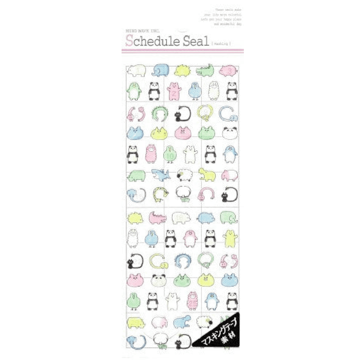 Stickers - Slim Pastel Animals - ColorSwatch