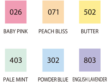 Clean Color Dot Single - Set 6 - Mild Colors