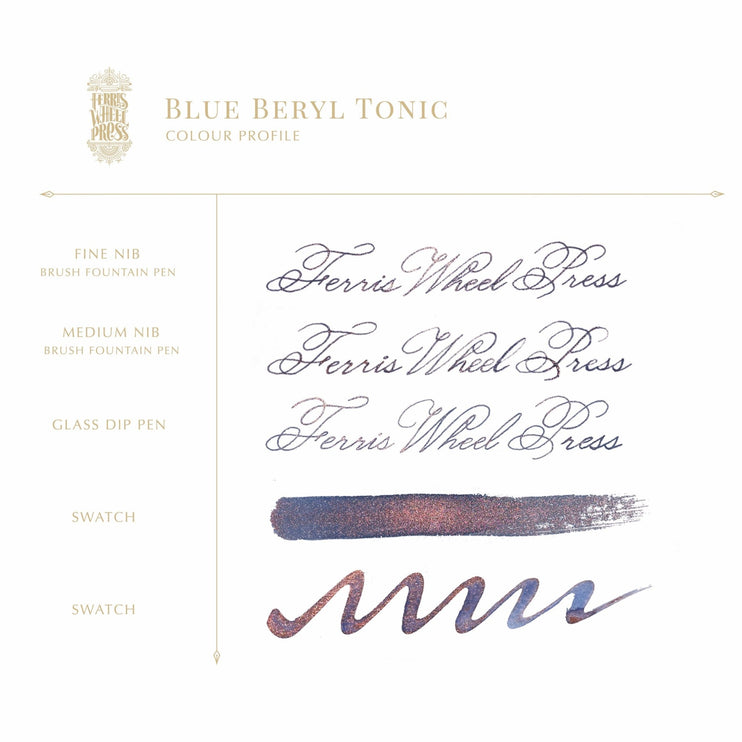 Tinta Ferritales de 20mL - Blue Beryl Tonic - ColorSwatch