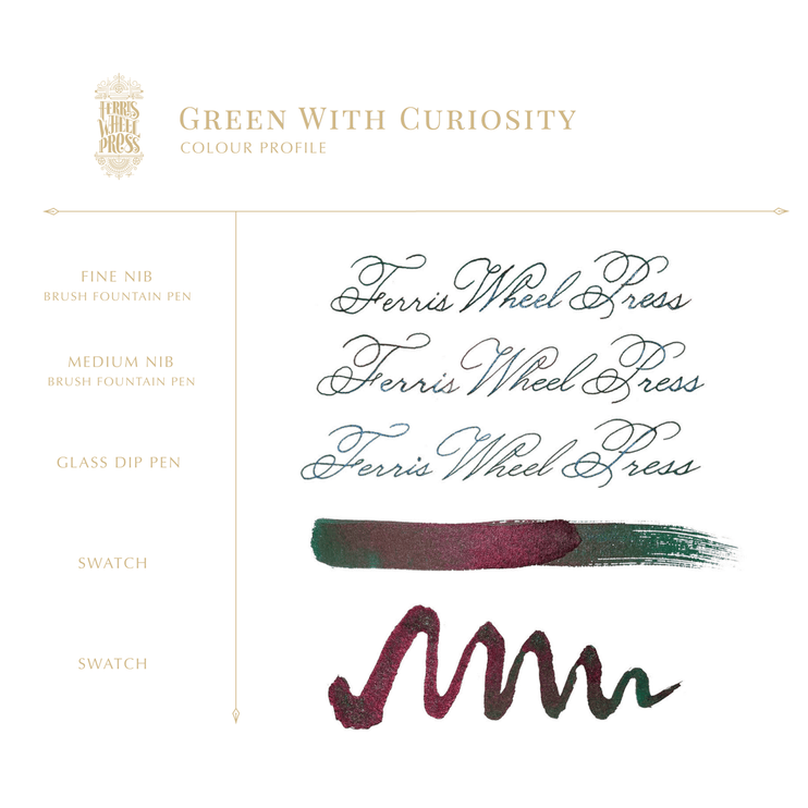 Tinta Ferritales de 20mL - Green With Curiosity - ColorSwatch