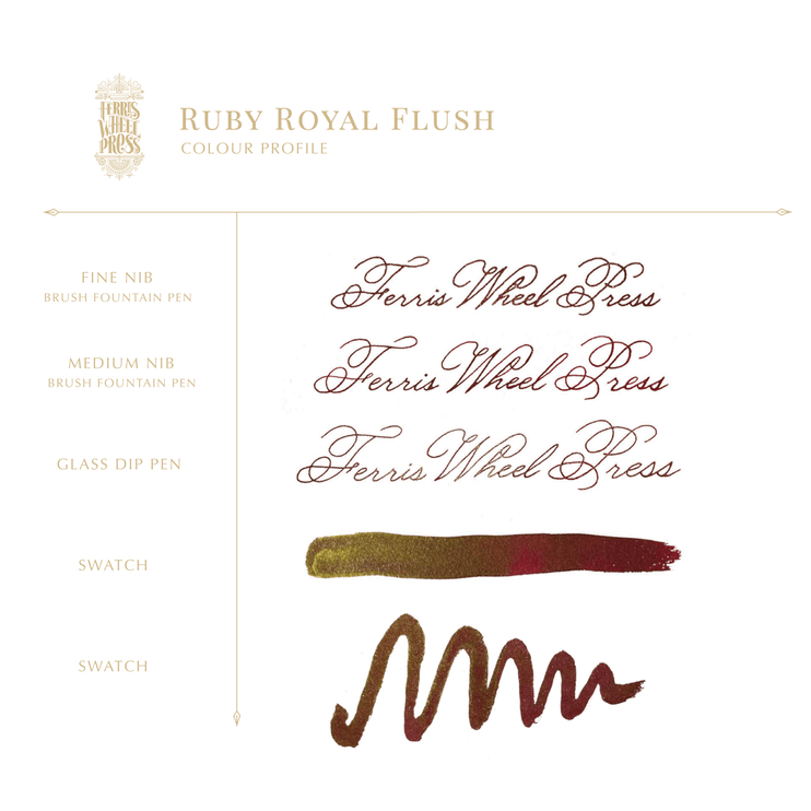 Tinta Ferritales de 20mL - Ruby Royal Flush - ColorSwatch